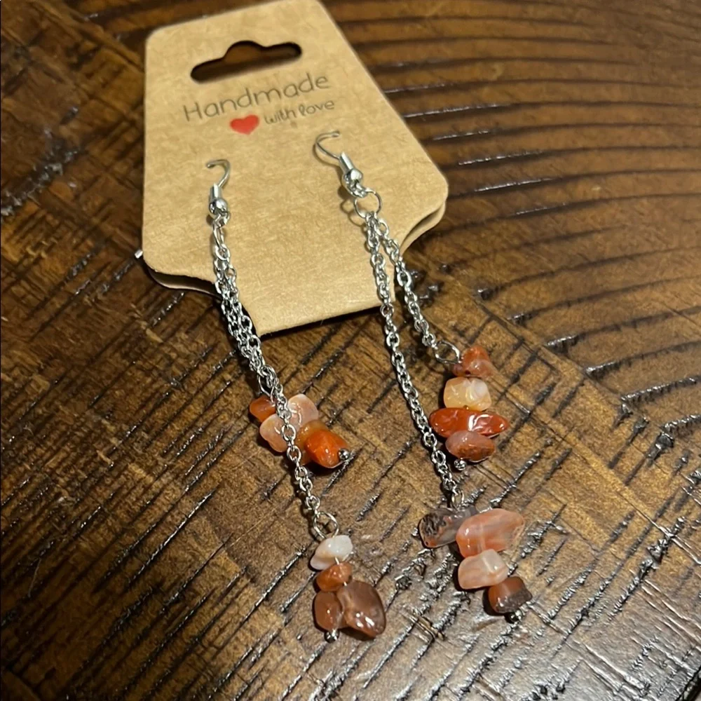 Handmade Multicolor Dangle Earrings - Picture 6 of 6